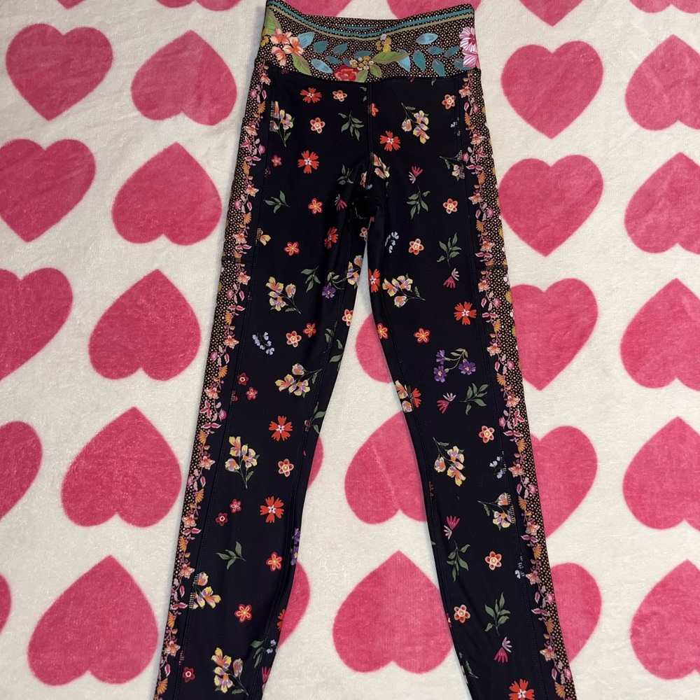 Johnny Was floral active leggings